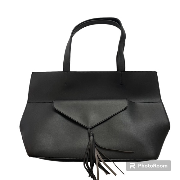 EUC Summer & Rose Black Vegan leather tote - Picture 1 of 9